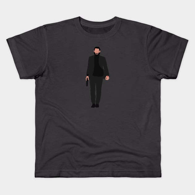 John Wick walking Kids T-Shirt by HIMMLAM